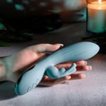 Boss Bunny Blue Rechargeable Rabbit Vibrator – Phthalate-Free Silicone - Image 3