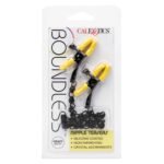 Boundless Nipple Teaser – Yellow/Black Adjustable Clamps with Chain - Image 2