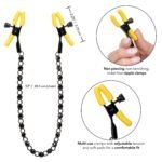 Boundless Nipple Teaser – Yellow/Black Adjustable Clamps with Chain - Image 4