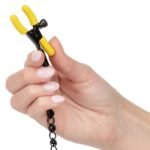 Boundless Nipple Teaser – Yellow/Black Adjustable Clamps with Chain - Image 5