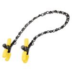 Boundless Nipple Teaser – Yellow/Black Adjustable Clamps with Chain - Image 6