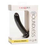Boundless Smooth 6 Inch Anal Plug with Suction Cup Base – Black - Image 2
