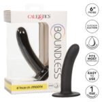 Boundless Smooth 6 Inch Anal Plug with Suction Cup Base – Black - Image 5