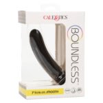 Boundless Smooth 7 Inch Anal Plug with Suction Cup Base – Black - Image 2