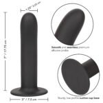 Boundless Smooth 7 Inch Anal Plug with Suction Cup Base – Black - Image 5