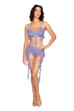 Bralette With Garter Belt and G-String - One Size - Lavender Haze - Image 2