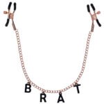 Brat Charmed Nipple Clamps - Rose Gold - Image 3