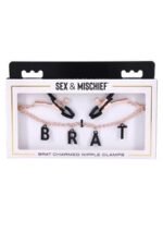 Brat Charmed Nipple Clamps - Rose Gold - Image 4
