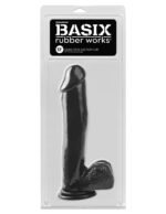Basix Rubber Works 12 Inch Dong With Suction Cup - Black - Image 2