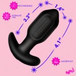 Bang! Vibrating Silicone Anal Plug – Black, Rechargeable, Waterproof - Image 4