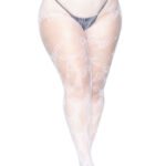Butterfly Net Tights - 1x/2x - White
