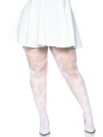 Butterfly Net Tights - 1x/2x - White - Image 3