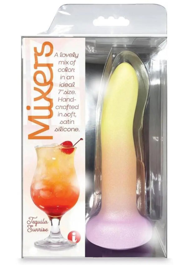 Mixers Tequila Sunrise 8" Dildo - Yellow Orange Pink