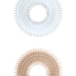 Mack Tuff Ribbed Cock Rings-Clear and Smoke