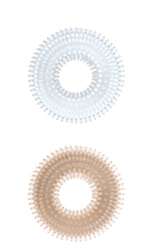 Mack Tuff Ribbed Cock Rings-Clear and Smoke