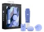 Rose Revitalize Massage Kit Vibrator with Silicone Attachments – Periwinkle