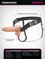 Fantasy X-Tensions Elite 6" Vibrating Hollow Silicone Strap-on - Light - Image 5