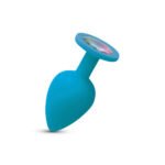 Gemma Clear Iridescent Gem Teal Silicone Plug - L - Image 5