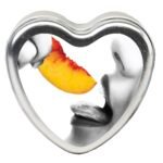 Edible Heart Candle - Peach - 4 Oz.