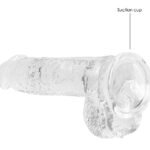 6 Inch Realistic Dildo With Balls - Translucent