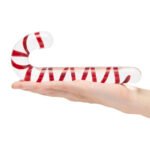 Candy Cane Dream 7.5" Glass Dildo - Image 3