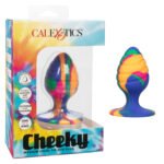 Cheeky Medium Swirl Tie-Dye Anal Plug – Waterproof Silicone - Image 2