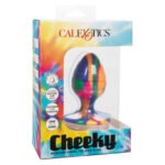 Cheeky Medium Swirl Tie-Dye Anal Plug – Waterproof Silicone - Image 4