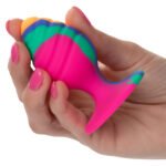 Cheeky Medium Swirl Tie-Dye Anal Plug – Waterproof Silicone - Image 5