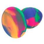 Cheeky Medium Swirl Tie-Dye Anal Plug – Waterproof Silicone - Image 7