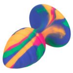 Cheeky Medium Swirl Tie-Dye Anal Plug – Waterproof Silicone - Image 8