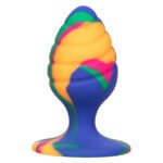 Cheeky Medium Swirl Tie-Dye Anal Plug – Waterproof Silicone - Image 10