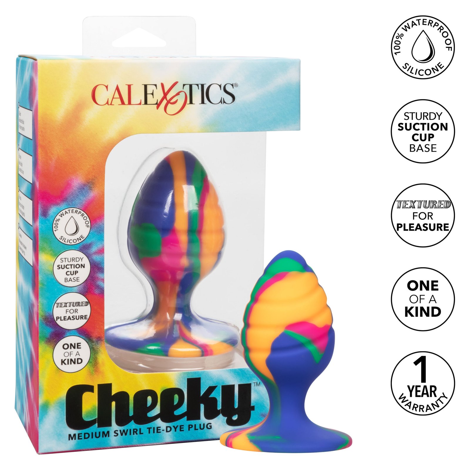 cheeky-medium-swirl-tie-dye-plug Cheeky Medium Swirl Tie-Dye Plug - Image 1