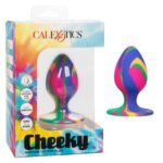 Cheeky Medium Tie-Dye Anal Plug – Phthalate-Free Silicone with Suction Cup Base - Image 3