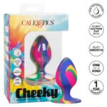 Cheeky Medium Tie-Dye Anal Plug – Phthalate-Free Silicone with Suction Cup Base - Image 4