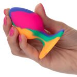 Cheeky Medium Tie-Dye Anal Plug – Phthalate-Free Silicone with Suction Cup Base - Image 5