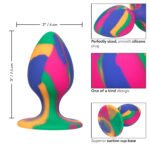 Cheeky Medium Tie-Dye Anal Plug – Phthalate-Free Silicone with Suction Cup Base - Image 6