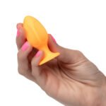 Cheeky Orange 2-Piece Anal Plug Set with Suction Cup – Body-Safe Silicone - Image 11