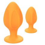 Cheeky Orange 2-Piece Anal Plug Set with Suction Cup – Body-Safe Silicone - Image 6