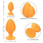 Cheeky Orange 2-Piece Anal Plug Set with Suction Cup – Body-Safe Silicone - Image 10