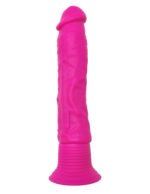 Neon Silicone Wall Banger Vibrating Dildo – Pink