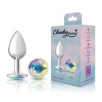 Clear Iridescent Round Gem Silver Metal Plug - Sm - Image 6