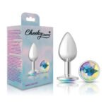 Clear Iridescent Round Gem Silver Metal Plug - Sm - Image 7