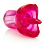 Clit Kisser Flickering Vibrating Bullet with Tongue Sleeve – Pink - Image 2