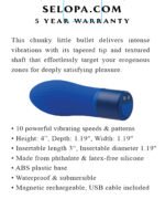 Cobalt Cutie Blue Rechargeable Vibrating Bullet - Image 4