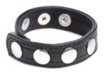Cock Gear Leather Speed Snap Cock Ring - Black - Image 3