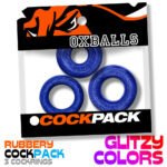 Cockpack Multi Design 3-Pack Cock Ring – Blue Fire - Image 3