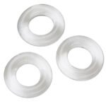 Cloud 9 Novelties Super Stretch Beaded Cock Ring Combo – Clear, 3 Sizes - Image 2