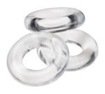 Cloud 9 Novelties Super Stretch Beaded Cock Ring Combo – Clear, 3 Sizes