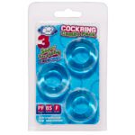 Cloud 9 Novelties Super Stretch Beaded Cock Ring Combo – Clear, 3 Sizes - Image 3