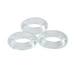 Cloud 9 Novelties Super Stretch Beaded Cock Ring Combo – Clear, 3 Sizes - Image 4
